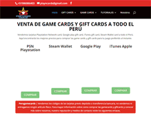 Tablet Screenshot of perugamecards.com